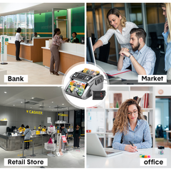 Money Counter Mixed Denomination Auto Bill Counter Multi Currency Value Count with CIS/UV/MG/IR Counterfeit Detection and Dual-Screen Display for Business