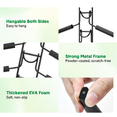 8 Sets Magic Clothes Hangers Detachable 5-in-1 Multilayer Carbon Steel Coat Hanger with Anti-Slip Foam Sleeves Space Saving for Wardrobe Closet Storage