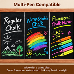 3 Panel Cork Board Magnetic Chalkboard Combo Wall Mounted Framed Notice Board Includes Push Pins for Photos Notes Memos Home Office And Classroom 60x90cm