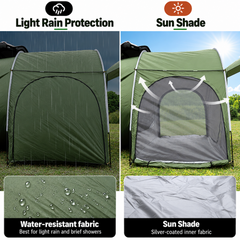 Car Rear Hatchback Tent with Awning Water Resistant Tailgate Camping Shelter for SUV MPV Van Light Rain Protection Portable Green for Outdoor Camping