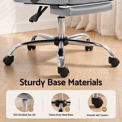 Artiss Executive Office Chair Footrest Grey