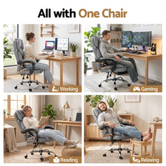 Artiss Executive Office Chair Recliner Grey