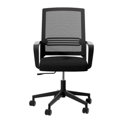 Artiss Mesh Office Chair Mid Back Black