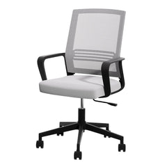 Artiss Mesh Office Chair Mid Back Grey