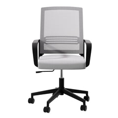 Artiss Mesh Office Chair Mid Back Grey