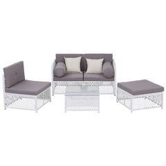 Gardeon 4 Seater Outdoor Sofa Set 5PCS Table Chair Set Garden Patio Furniture