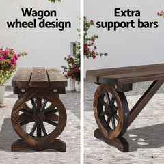 Gardeon Outdoor Garden Bench Seat Wooden Patio Furniture Wagon Dining Chair