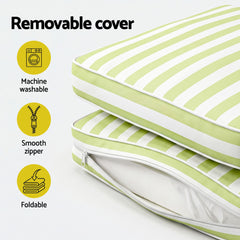 Gardeon Outdoor Chaise Lounge Cushion Lounge Chair Pad Sunbed Mattress Green