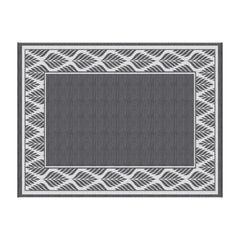 Gardeon Outdoor Rugs 274x366cm Large Carpet Reversible PP Dual-Sided Area Mat Patio Rug Grey
