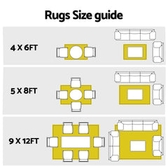 Gardeon Outdoor Rugs 274x366cm Large Carpet Reversible PP Dual-Sided Area Mat Patio Rug Khaki