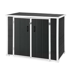 Gardeon 1070L Outdoor Storage Box Garden Shed Lockable Cabinet Tool Organizer Dark Grey