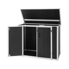 Gardeon 1070L Outdoor Storage Box Garden Shed Lockable Cabinet Tool Organizer Dark Grey