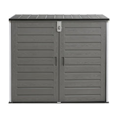 Outdoor Storage Box 1170L Container Lockable Cabinet Tool Organizer Shed Grey