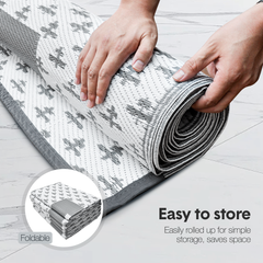 Large Outdoor Rug 275x365cm Weatherproof Plastic Weave Mat Washable Outside Solid Carpet Easy Care for Patio Deck Backyard Garden RV Camping Silver Grey