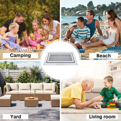 Large Outdoor Rug 275x365cm Weatherproof Plastic Weave Mat Washable Outside Solid Carpet Easy Care for Patio Deck Backyard Garden RV Camping Silver Grey