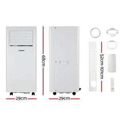 Devanti Portable Air Conditioner 7000BTU Cooling Mobile Fan Cooler Dehumidifier