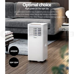 Devanti Portable Air Conditioner 7000BTU Cooling Mobile Fan Cooler Dehumidifier