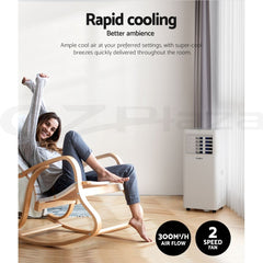 Devanti Portable Air Conditioner 7000BTU Cooling Mobile Fan Cooler Dehumidifier
