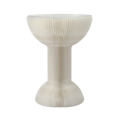 Artiss Paper End Table Honeycomb Coffee Table Foldable Round Bedside Side Table White 40x55cm