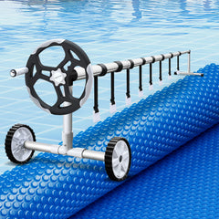 Aqua Buddy Pool Cover 600 Micron 7x4m w/ Roller 5.55m Swimming Pools Solar Blanket