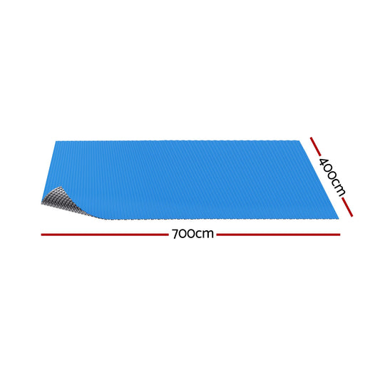 Aqua Buddy Pool Cover 600 Micron 7x4m Bubble Heat Solar Blanket Blue Silver