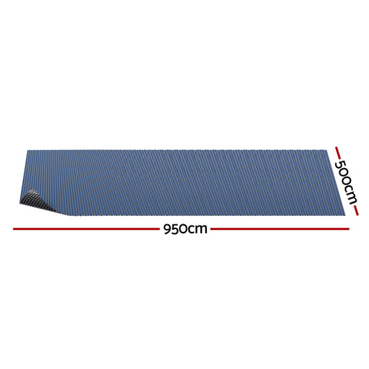Aqua Buddy Pool Cover 500 Micron 9.5x5m Swimming Pool Solar Blanket Blue Black