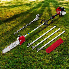 Giantz Pole Chainsaw 2 Stroke Petrol Tree Pruner Long Reach Saw 12 Inch Bar 2 In 1