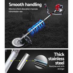Giantz 2 Stroke Pole Chainsaw Petrol Hedge Trimmer Tree Pruner 7 In 1