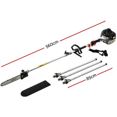 Giantz 63CC Pole Chainsaw 12in Chain Saw Petrol 5.6m Long Reach Black