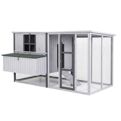 i.Pet Chicken Coop 219cm Rabbit Hutch Poultry Cage Outdoor Enclosure Wood
