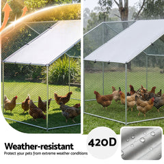 i.Pet Chicken Coop Rabbit Hutch Outdoor Run Walk in Hen Cage Ferret House 3x3x2m