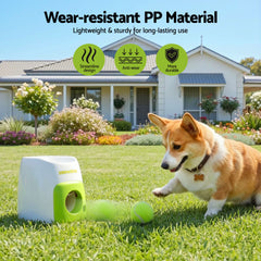 i.Pet 2-in-1 Dog Ball Launcher & Treat Dispenser with 2 Balls Green