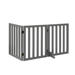 i.Pet Dog Gate Playpen Enclosure 3 Panels Pet Door Fence Wooden Play Pen Stair