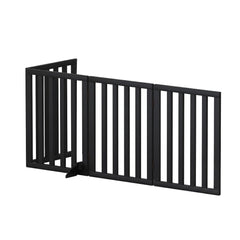 i.Pet Dog Gate Playpen Enclosure 4 Panels Pet Door Fence Wooden Play Pen Stair