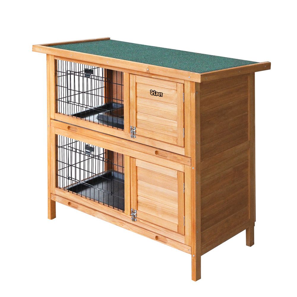 i.Pet Rabbit Hutch Chicken Coop 91.5cm x 45cm x 82cm Chicken Coop Large Wooden House Run Cage