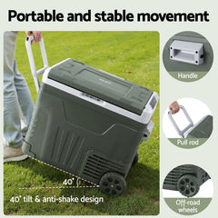 Glacio Portable Fridge 50L Camping Bar Fridges Freezer 12V/24V/240V