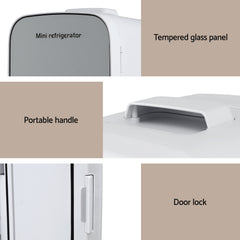 Glacio Mini Fridge Portable White Electric Cooler Warmer 12V 220V