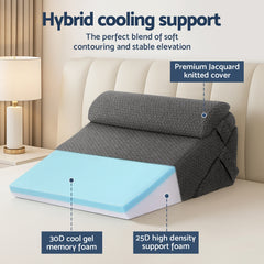 Giselle Bedding Adjustable Wedge Pillow Grey