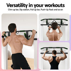 Multi-Grip Pull Up Bar Doorway Chin Up Horizontal Bar Home Gym Workout 101cm Length