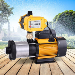Giantz Garden Water Pump High Pressure 2500W Max 6-Stage Tank Irrigation Transfer Booster Yellow