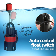 Giantz Garden Submersible Pump 550W Dirty Water Bore Tank Well Steel Sewerage
