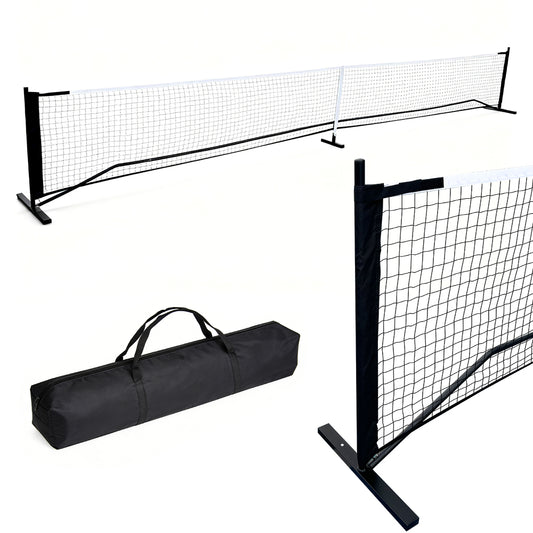 Portable Pickleball Net 6.7m Regulation Size Steady Metal Frame and Standard PE Nets With Carrying Bag Indoor Outdoor Training Versatile Game Net Set