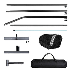 Portable Pickleball Net 6.7m Regulation Size Steady Metal Frame and Standard PE Nets With Carrying Bag Indoor Outdoor Training Versatile Game Net Set