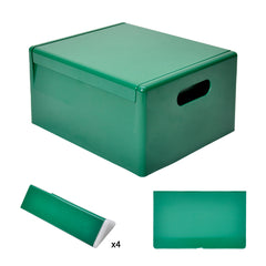 Multifunctional Side Table Small End Table Plastic Foot Stool 100kg Capacity with Storage Cabinet for Bedroom Dorm and Apartment Easy Assembly 38x31x40cm