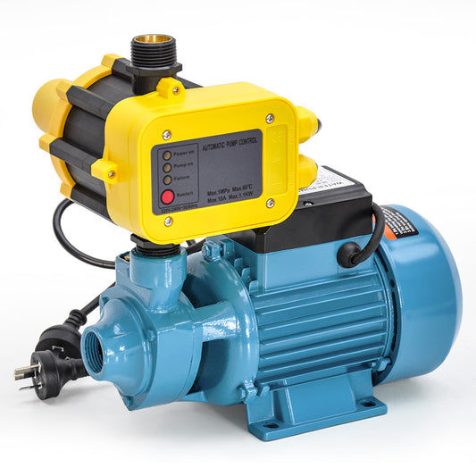 750W Water Pump 3300L/H High Pressure with Automatic Pump Controller for Home Garden Car Wash Lawn Irrigation Efficient Water Transfer Max Head 50m