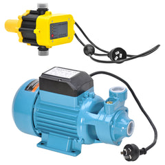 750W Water Pump 3300L/H High Pressure with Automatic Pump Controller for Home Garden Car Wash Lawn Irrigation Efficient Water Transfer Max Head 50m