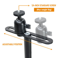 Projector Floor Stand Projector Stand 360 Degree Rotatable Hold Up To 5kg Height Adjustable 90.5 to 135cm Projector Holder with Stable Base for Home Office