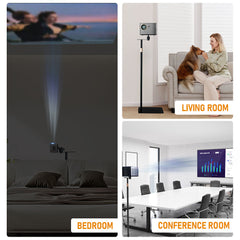 Projector Floor Stand Projector Stand 360 Degree Rotatable Hold Up To 5kg Height Adjustable 90.5 to 135cm Projector Holder with Stable Base for Home Office