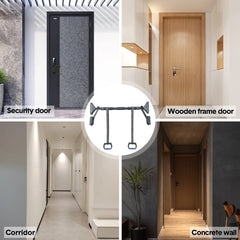 Pull Up Bar Doorway Adjustable 78-98cm Chin Up Bar Double Anti-slip Support with Kids Gymnastic Rings  No Drills Workout Gym Training Bar 400kg Capacity