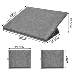 Foldable Puzzle Board with 6 Sorting Drawers 90x63cm Felt Jigsaw Table with Dust Cover Angled Stand Non Slip Surface for 1500 Piece Puzzles